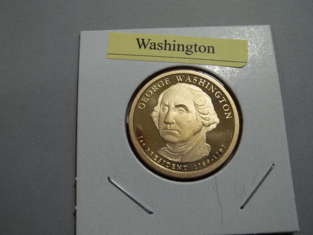 “S” Proof G. Washington Presidential Dollar Coin from Proof set (PP1)