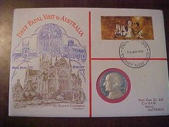 1970 HUTT COMMEMORATIVE 1ST PAPAL VISIT TO AUSTRALIA UNCIRCULATED PNC 13 12/200