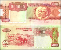 Angola 500000 Kwanzas, 1991, P-134, UNC