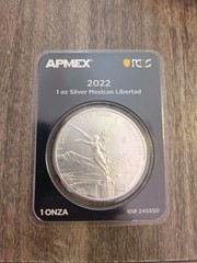 2022 1oz Silver Coin Mexican Libertad Mint Direct PCGS + First Strike TEP