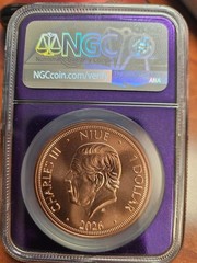 2026 Niue CZECH LION HOLOGRAM 1oz Copper Diamond Effect Proof NGC MS70 Purple