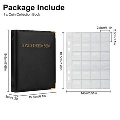Coin Storage Book Collection, 480 Pockets Album Folder Holder for Penny Quarters
