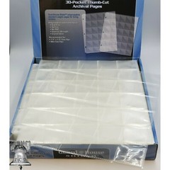10 Coin Holder 30 Pocket Page 1.5 x 1.5 GUARDHOUSE Thumb Cut Flip Storage Pages