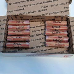 Wheat Penney Roll lot,mixed dates and mint marks-P D S +steel 09-1958.(10 rolls)