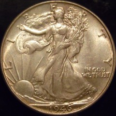 1946-P Walking Liberty Half Dollar Choice/Gem BU Uncirculated