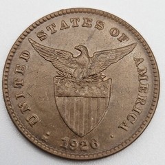1926-M 1 Centavo AU/UNC Philippines US Territory Manila Mint Bronze Coin One USA