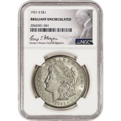 1921-S US Morgan Silver Dollar $1 – NGC Brilliant Uncirculated