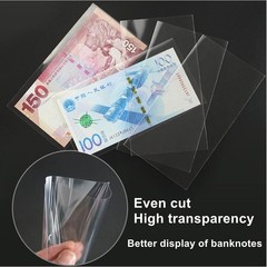 100 Clear Paper Money Sleeves – Strong PP & Protective Case Included