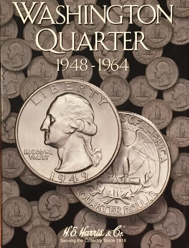 1948-1964 WASHINGTON QUARTER COIN FOLDER H. E. HARRIS / WHITMAN – NEW