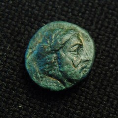 Æ Adtramytion Mysia Laureate Zeus Rv AΔΡAMY Pegasos 1.39 grams 11-3mm 360-340 BC
