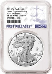 2025 W Laser Engraved Privy Proof Silver Eagle NGC PF69 First Releases FR