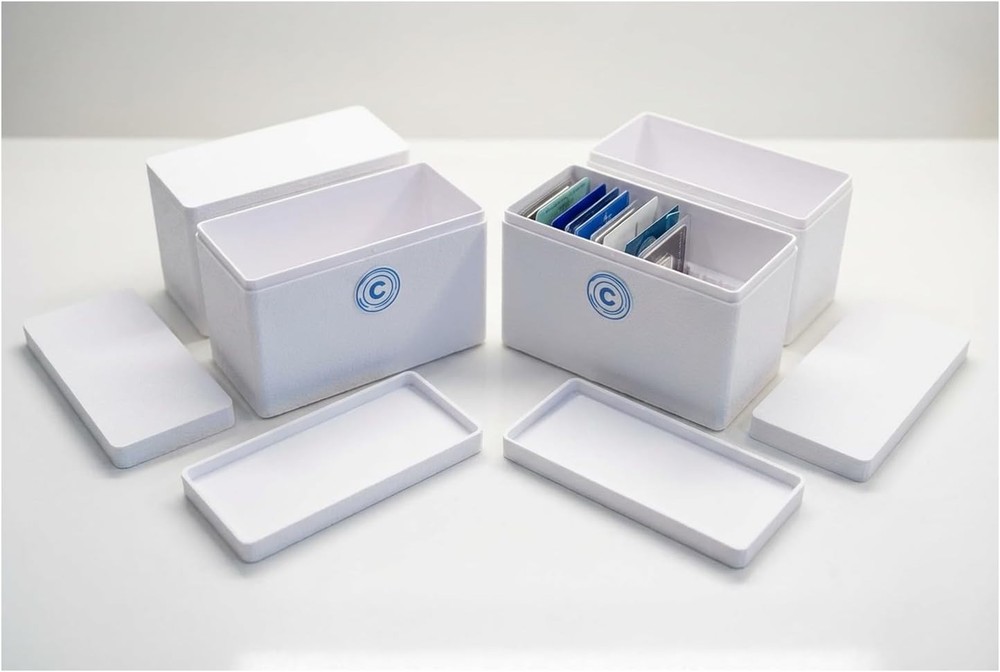 Assay Card Bin – Modular Stackable Storage Bin, Metals Organizer (70 × 148 mm)