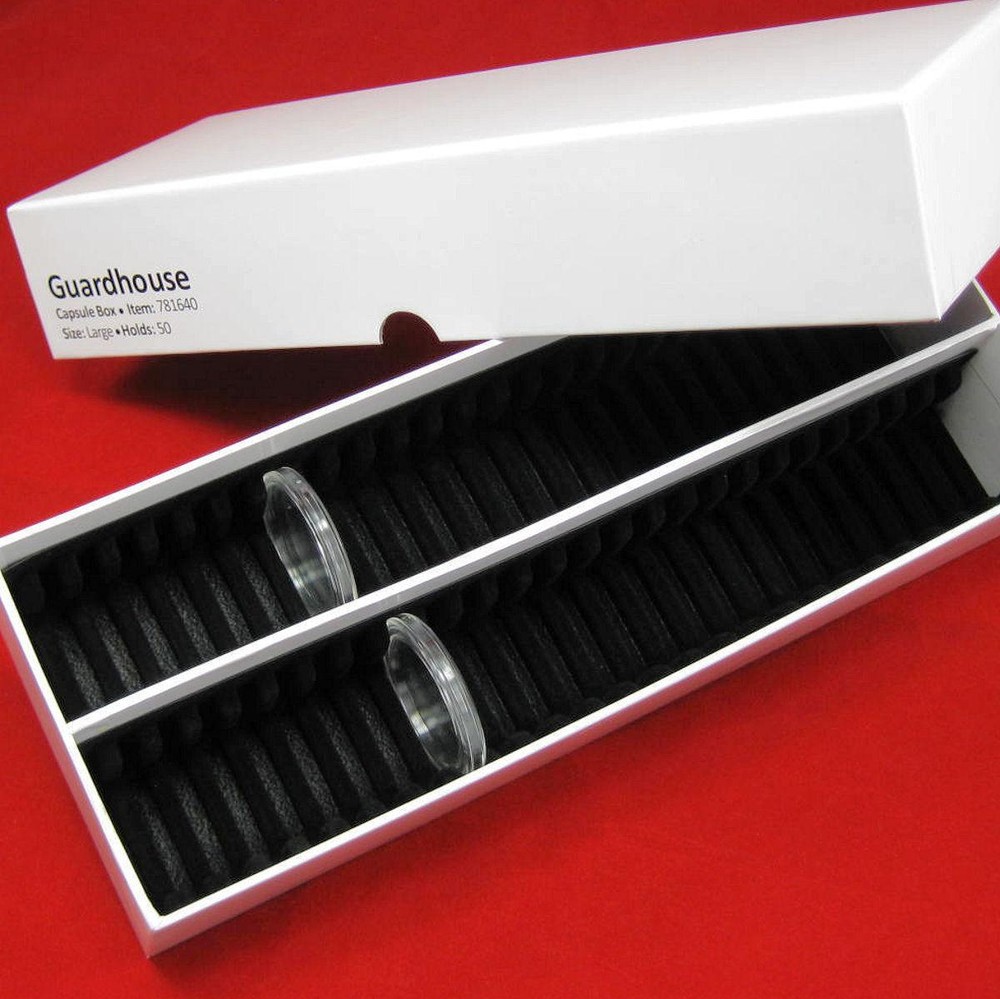 50 H32.7 AT Direct Fit Coin Holders for 1oz Gold Eagles PLUS #15 lrg Storage Box