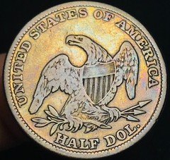 1838 Capped Bust Half Dollar 50C Ungraded Reeded Edge 90% Silver US Coin CC30514