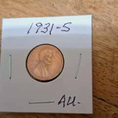1931-S Lincoln Wheat Small Cent BN Bronze Business Strike KM#132