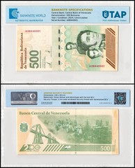 Venezuela 500 Bolivar Digitales (Digitales), 2023, P-121, UNC, Authenticated