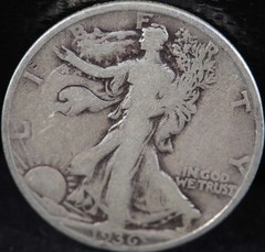 1936 P Walking Liberty Half Dollar 90% Silver Very Good (VG) – SKU 103USHD