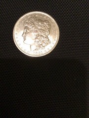 1891 Morgan silver dollar90% silver 10% copper