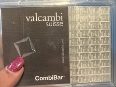Valcambi 100 x 1 Gram Silver CombiBar (100 Grams) – in Assay Card