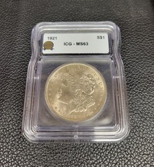 1921 MS63 Morgan Silver Dollar – ICG Graded