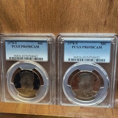 Lot Of 2 1978-S Kennedy Half Dollar 50C Proof Silver 0.4 PCGS PR69DCAM