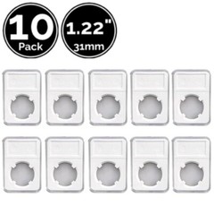 10 Pack 1.22″ 31 mm Slab Coin Display Holder 4 Half Crown Size Dollar