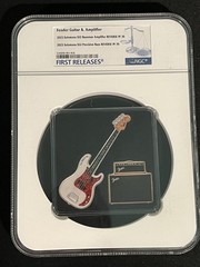 Fender Guitar & Amplifier 2023 Solomon Islands 1oz Silver Coins NGC Reverse PF70