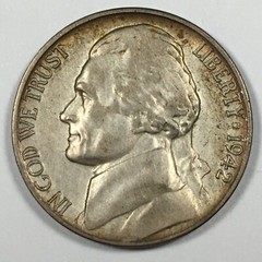 1942-P Jefferson “War” Nickel 35% Silver – Mint State (MS) KM#192a – 7464-PC