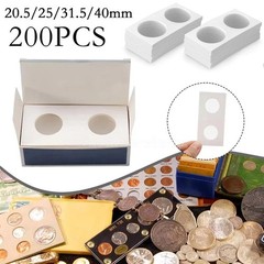 200PCS/Set Assorted Coin Holders 2X2 Cardboard Mylar Flips Include 4 Sizes US