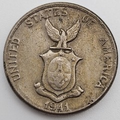 1941-M 5 Centavos XF Philippines US Manila Mint Copper-Nickel-Zinc Coin Five USA