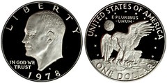 1978 S $1 Proof Copper-Nickel CLAD Eisenhower Dollar