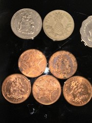 World Coins – Bahamas 25 Cents 1981 & 2-10c & 2-5c & 5-1c 20 Coins Bahamas