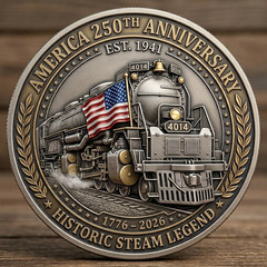 America 250th Anniversary Union Pacific Big Boy 4014 Coin CB1273