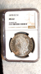 1878 CC Morgan Dollar NGC MS62 UNCIRCULATED CARSON CITY $1 Coin BUY IT NOW!