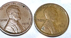 1916-P Lincoln Wheat 1c Pair ~ VG++ to FIne? ~ Get 1 Set Shown ~ Bargain!~ B70