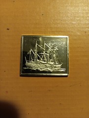 Scarce Silver Coin Bar – U.S.S. Michigan – Side Wheel Steamer – 27 grams