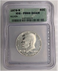 1976-S Silver Proof Kennedy Half Dollar 50C ICG PR-69 DCAM