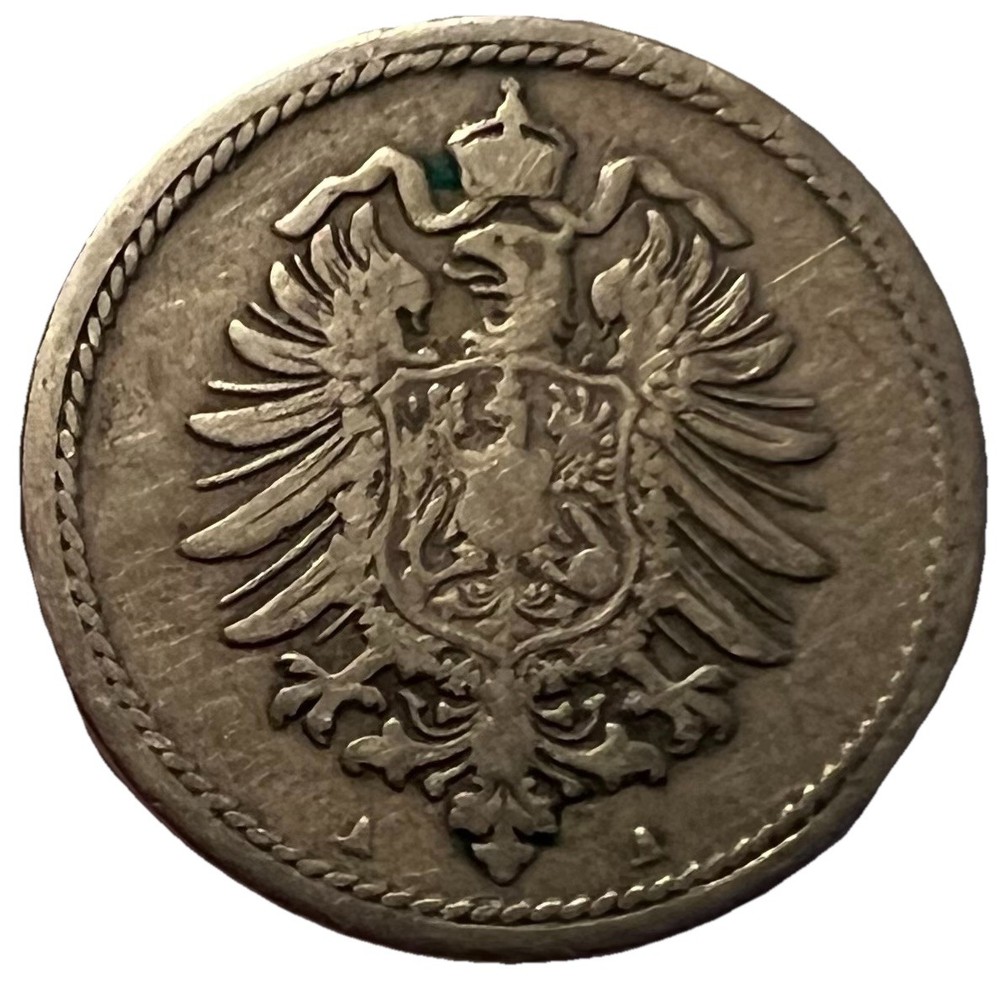 1876-A 🇩🇪 Germany 5 Pfennig Coin – Combined Shipping – Lot C75d