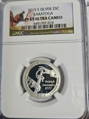 NGC PR69 2015-S Saratoga ER Quarter 25c PF69UC Blast White Ultra Cameo