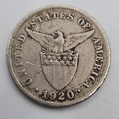 1920 (M) 5 Centavos Very Fine VF Philippines US Manila Mint Nickel Coin Five USA