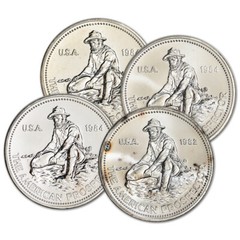 1 oz Silver Round Engelhard Prospector Design .999 Fine Random Date