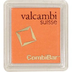 Valcambi Suisse 20×1 Gram Gold CombiBar (0.64 oz) with Assay Card
