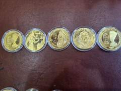 5 pieces Egyptian Pharaoh nubis dog Deity Golden Coins – Misc