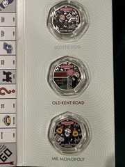 2026 Solomon Islands Monopoly Legends of the Board 6 x 9g Silver Plated Coin Set