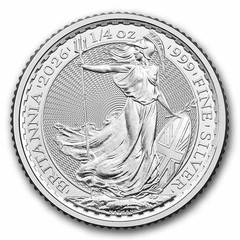 2026 Royal Mint Great Britain Britannia 1/4 oz Silver Coin – BU