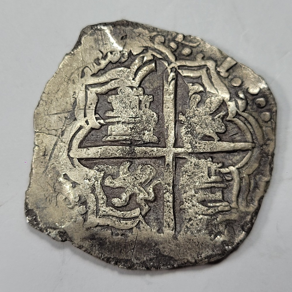 1590-1615 Cob 8 Reales Potosi Bolivia Shipwreck Salvaged Unknown Wreck *T905