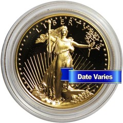 Proof $25 American Gold Eagle 1/2 oz Random Year w/ Capsule, NO OGP or COA