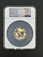 2024 P125 Australia S$2 Perth Mint 2 oz Gilt NGC PF70 UC FDOI 25th Anniv.
