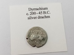 SILVER DRACHM 200-45BC DYRRACHIUM