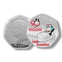 2025 Monopoly 90th Anniversary – Silver Plated Coin Pack Set